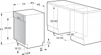 Myčka Gorenje GI561D10S technický nákres